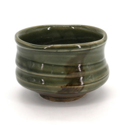 Japanese tea bowl for ceremony - chawan, SOUMA, green