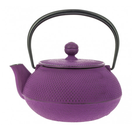Japanese teapot cast iron, IWACHU ARARE 0,65lt, purple
