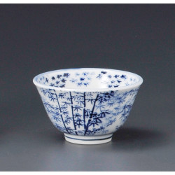 tasse blanche japonaise motifs bambou CHIKURIN