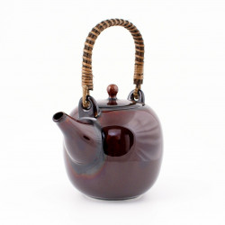 Japanese ceramic teapot, AKA, red