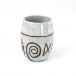 Japanese gray ceramic tea cup, NARUTO