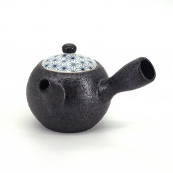 japanese blue and gray kyusu teapot tokoname ASANOHA