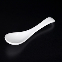 Japanese ceramic spoon, SHIRO, white