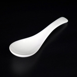 japanese ceramic spoon, SHIRODESU, white