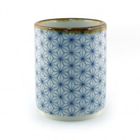 Japanese blue teacup asanoha Sashiko patterns