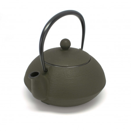Japanese teapot cast iron, IWACHU HAKEME 0,65lt, brown